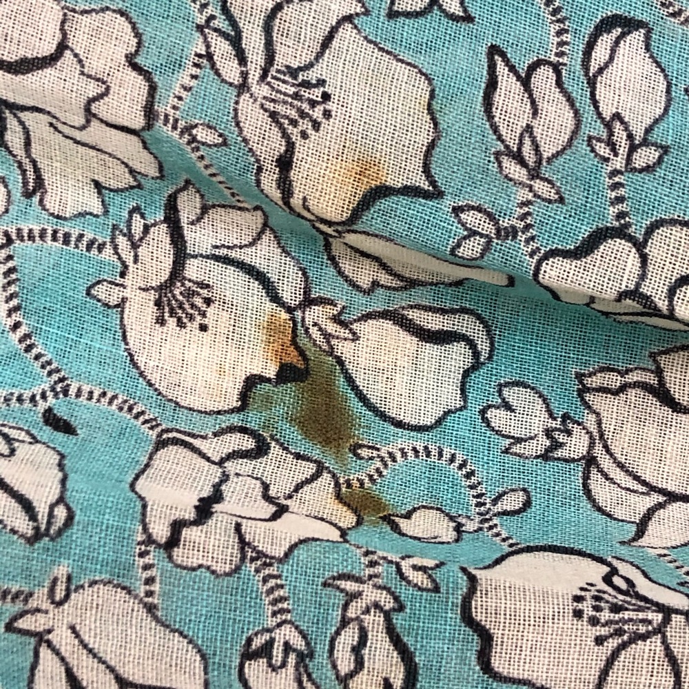 1940’s Ice Blue Floral Organza Dress - Picture 7 of 7